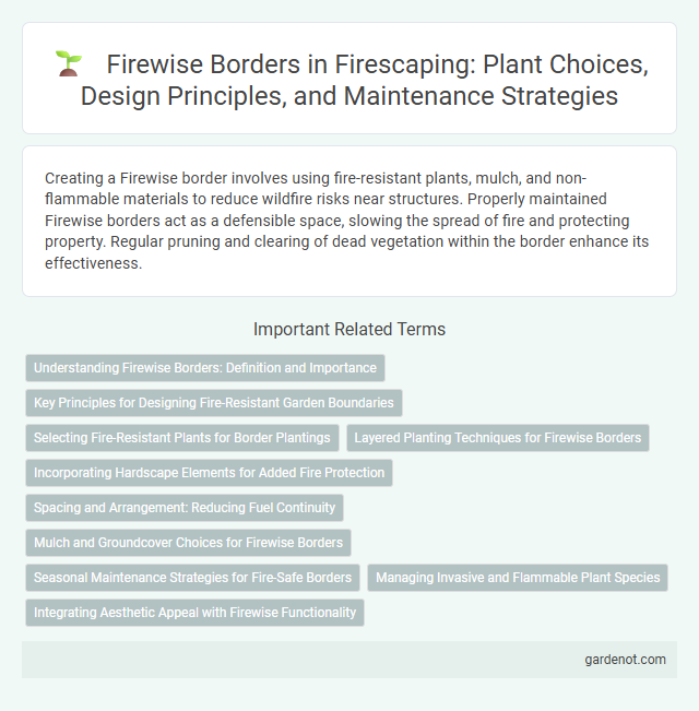Firewise Borders in Firescaping: Plant Choices, Design Principles, and Maintenance Strategies