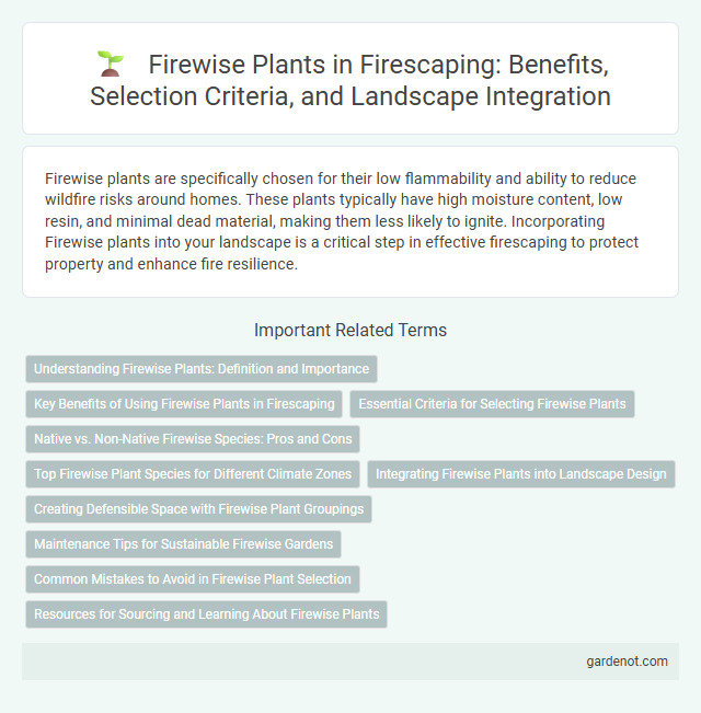 Firewise Plants in Firescaping: Benefits, Selection Criteria, and Landscape Integration