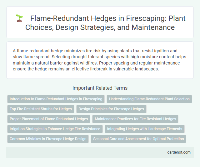 Flame-Redundant Hedges in Firescaping: Plant Choices, Design Strategies, and Maintenance