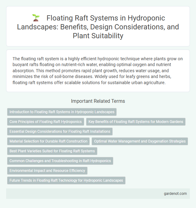 Floating Raft Systems in Hydroponic Landscapes: Benefits, Design Considerations, and Plant Suitability