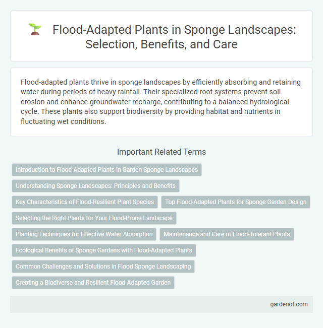 Flood-Adapted Plants in Sponge Landscapes: Selection, Benefits, and Care