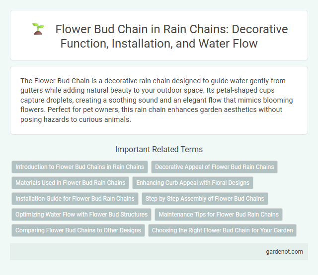 Flower Bud Chain in Rain Chains: Decorative Function, Installation, and Water Flow