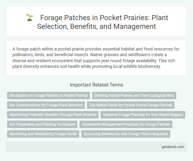 Forage Patches in Pocket Prairies: Plant Selection, Benefits, and Management