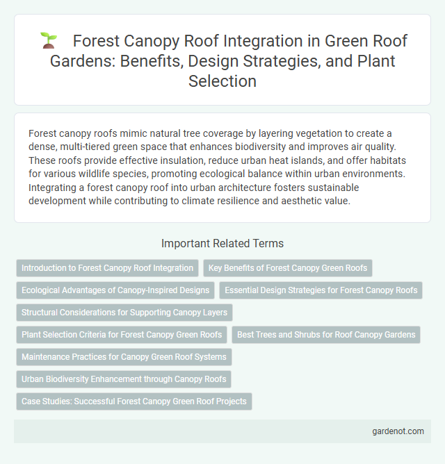 Forest Canopy Roof Integration in Green Roof Gardens: Benefits, Design Strategies, and Plant Selection