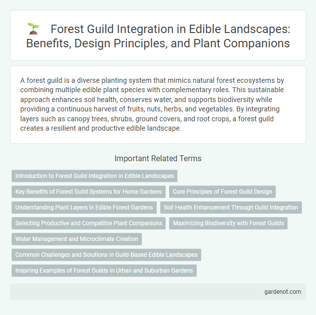 Forest Guild Integration in Edible Landscapes: Benefits, Design Principles, and Plant Companions