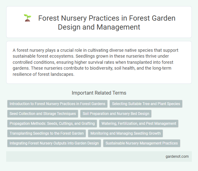 Forest Nursery Practices in Forest Garden Design and Management