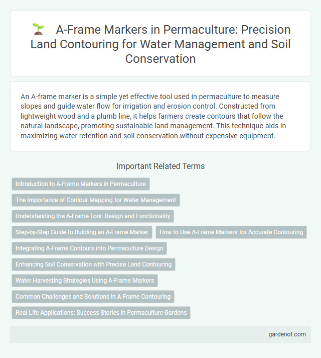 A-Frame Markers in Permaculture: Precision Land Contouring for Water Management and Soil Conservation