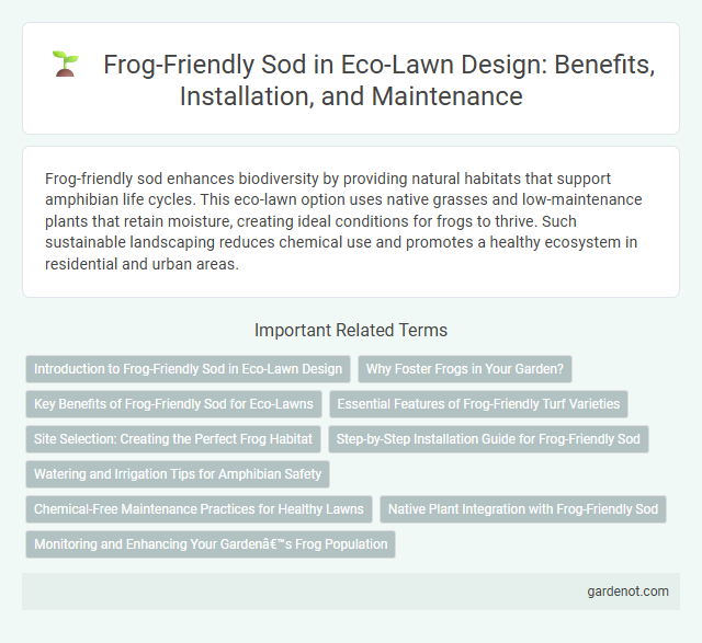 Frog-Friendly Sod in Eco-Lawn Design: Benefits, Installation, and Maintenance