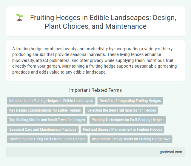 Fruiting Hedges in Edible Landscapes: Design, Plant Choices, and Maintenance