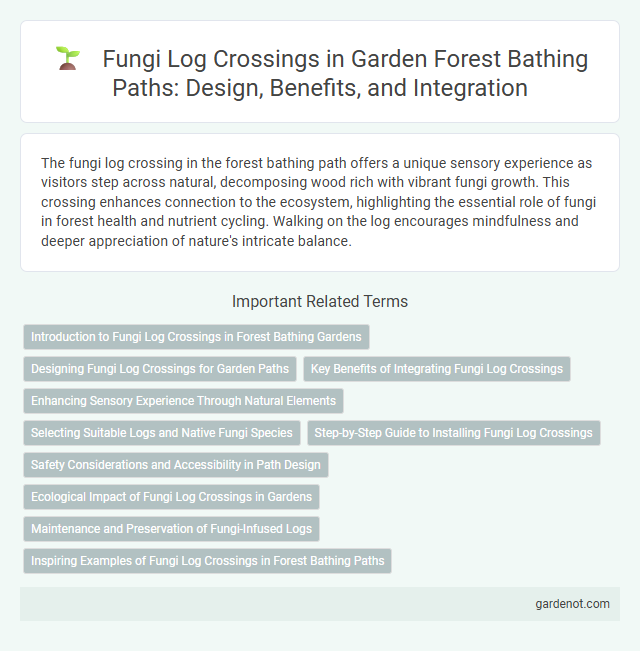 Fungi Log Crossings in Garden Forest Bathing Paths: Design, Benefits, and Integration
