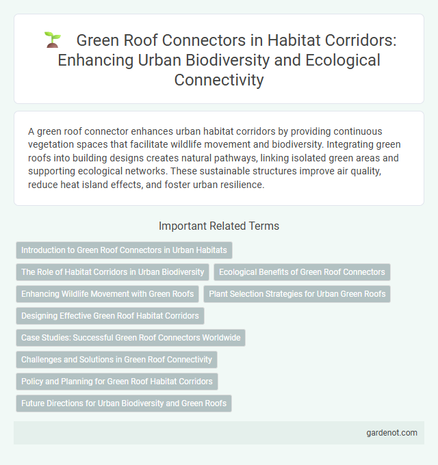 Green Roof Connectors in Habitat Corridors: Enhancing Urban Biodiversity and Ecological Connectivity