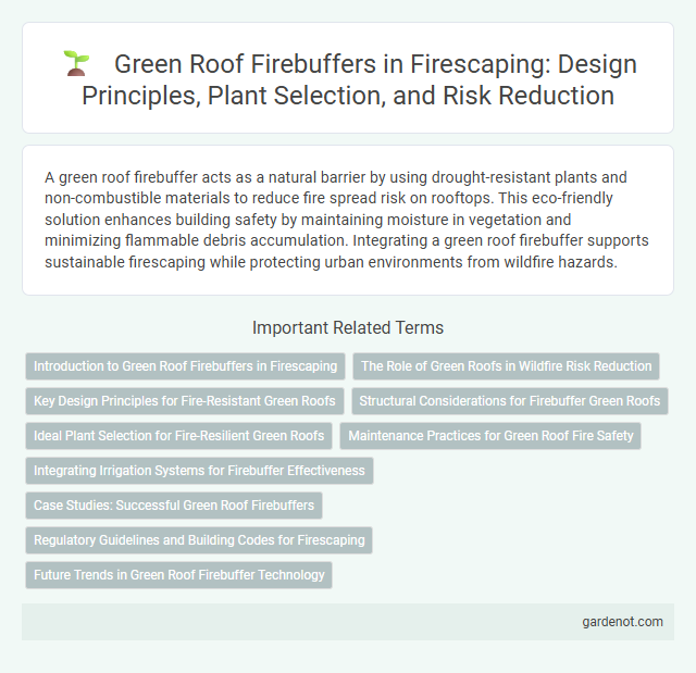 Green Roof Firebuffers in Firescaping: Design Principles, Plant Selection, and Risk Reduction