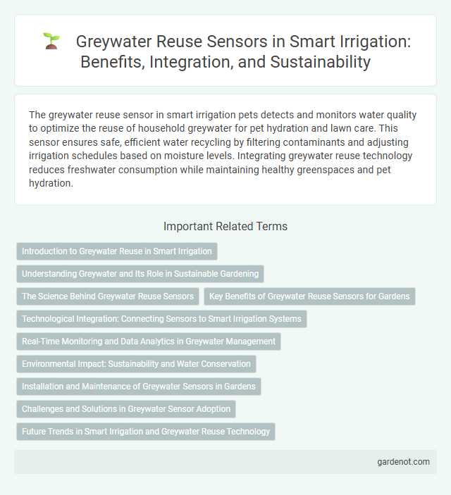 Greywater Reuse Sensors in Smart Irrigation: Benefits, Integration, and Sustainability