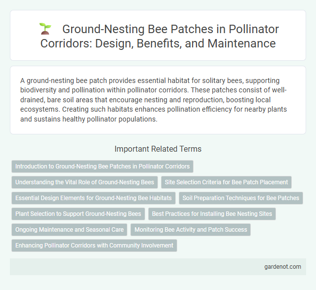 Ground-Nesting Bee Patches in Pollinator Corridors: Design, Benefits, and Maintenance