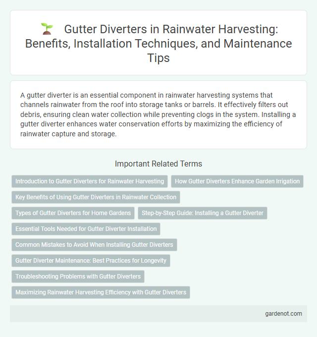 Gutter Diverters in Rainwater Harvesting: Benefits, Installation Techniques, and Maintenance Tips