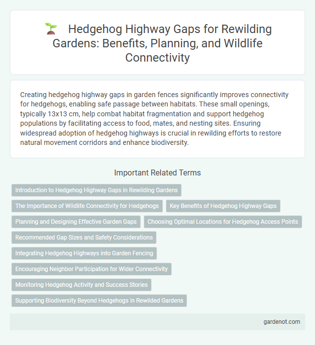 Hedgehog Highway Gaps for Rewilding Gardens: Benefits, Planning, and Wildlife Connectivity