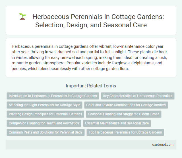 Herbaceous Perennials in Cottage Gardens: Selection, Design, and Seasonal Care