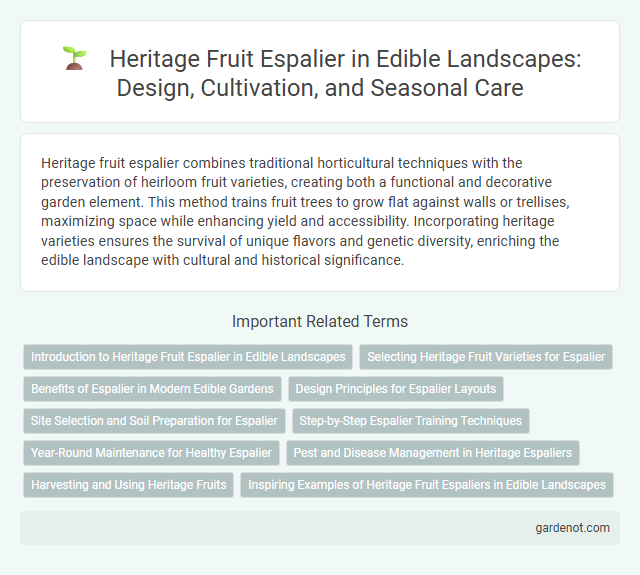 Heritage Fruit Espalier in Edible Landscapes: Design, Cultivation, and Seasonal Care