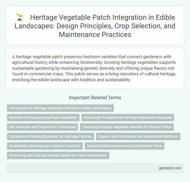 Heritage Vegetable Patch Integration in Edible Landscapes: Design Principles, Crop Selection, and Maintenance Practices
