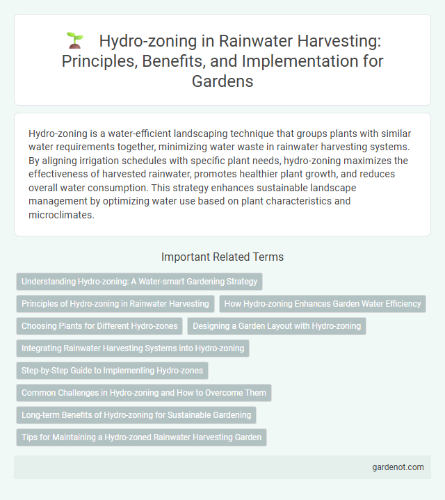 Hydro-zoning in Rainwater Harvesting: Principles, Benefits, and Implementation for Gardens