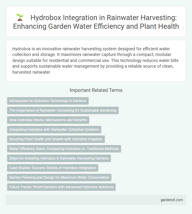 Hydrobox Integration in Rainwater Harvesting: Enhancing Garden Water Efficiency and Plant Health