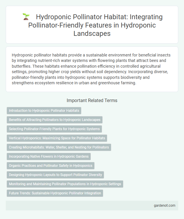 Hydroponic Pollinator Habitat: Integrating Pollinator-Friendly Features in Hydroponic Landscapes