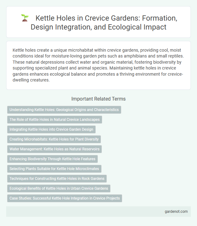 Kettle Holes in Crevice Gardens: Formation, Design Integration, and Ecological Impact