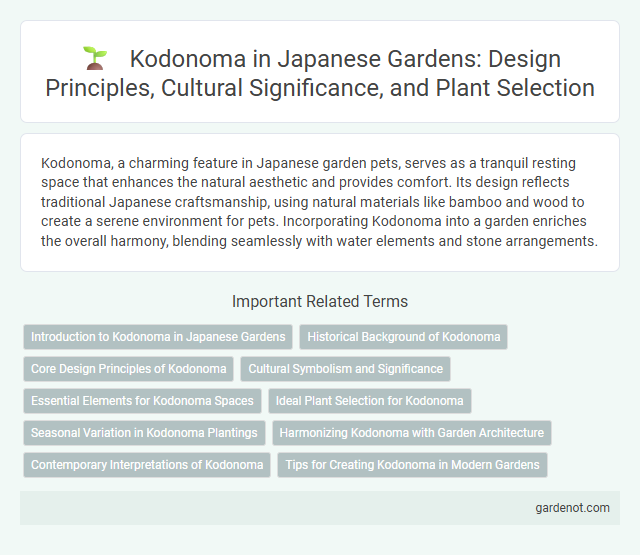 Kodonoma in Japanese Gardens: Design Principles, Cultural Significance, and Plant Selection