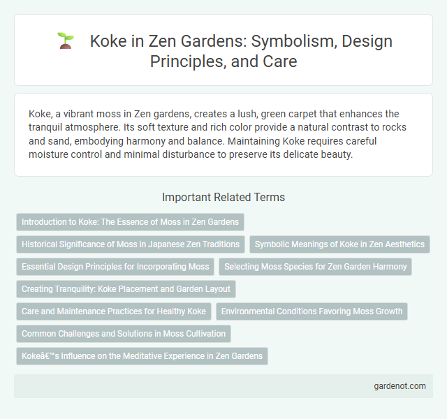 Koke in Zen Gardens: Symbolism, Design Principles, and Care