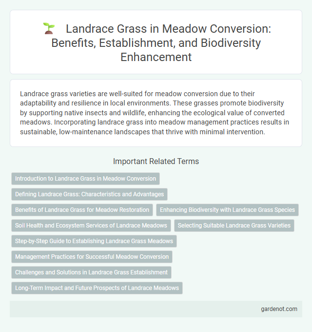 Landrace Grass in Meadow Conversion: Benefits, Establishment, and Biodiversity Enhancement