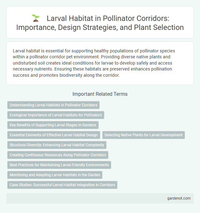 Larval Habitat in Pollinator Corridors: Importance, Design Strategies, and Plant Selection