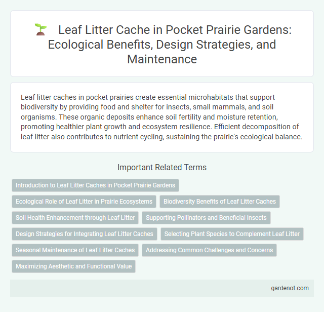 Leaf Litter Cache in Pocket Prairie Gardens: Ecological Benefits, Design Strategies, and Maintenance