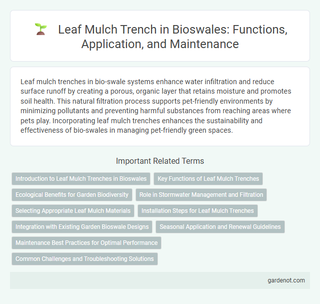 Leaf Mulch Trench in Bioswales: Functions, Application, and Maintenance
