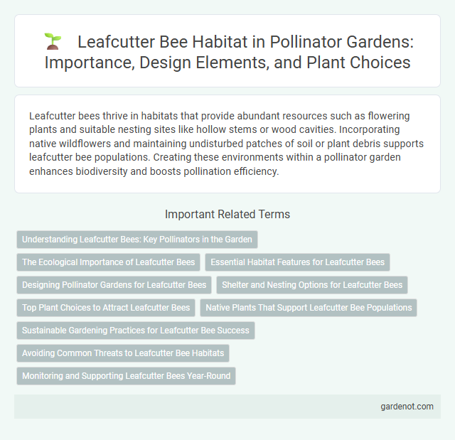 Leafcutter Bee Habitat in Pollinator Gardens: Importance, Design Elements, and Plant Choices