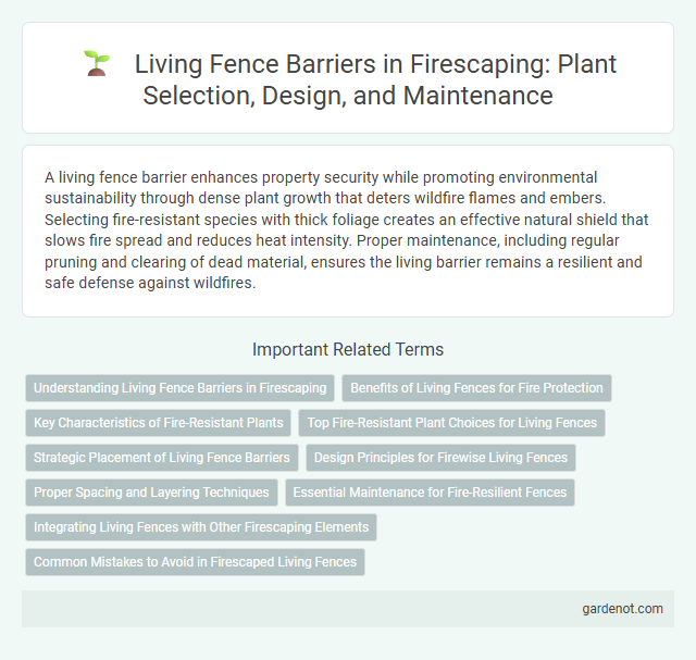 Living Fence Barriers in Firescaping: Plant Selection, Design, and Maintenance