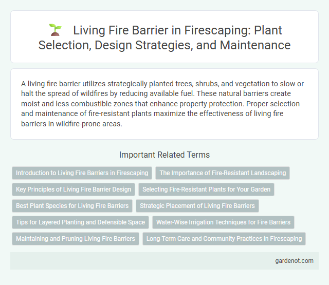 Living Fire Barrier in Firescaping: Plant Selection, Design Strategies, and Maintenance