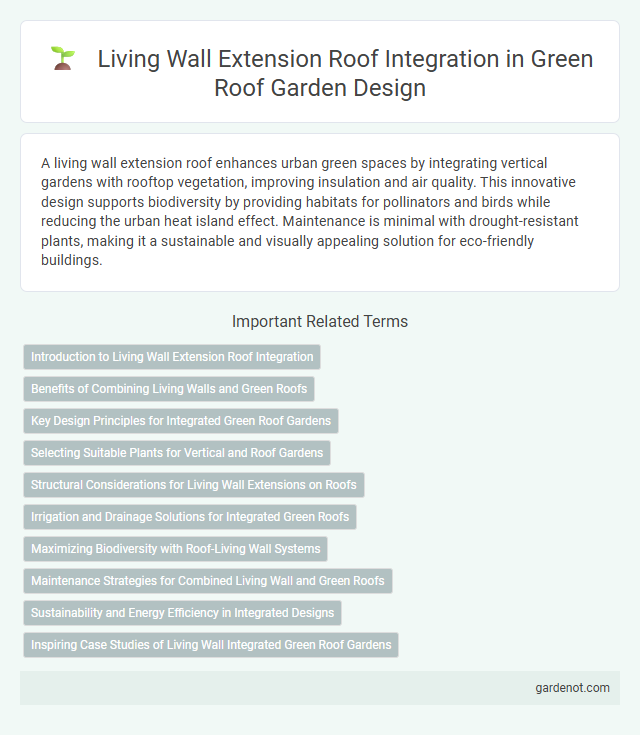 Living Wall Extension Roof Integration in Green Roof Garden Design