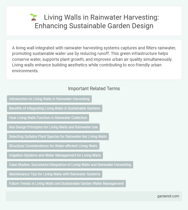 Living Walls in Rainwater Harvesting: Enhancing Sustainable Garden Design