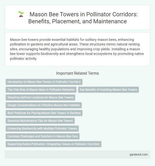 Mason Bee Towers in Pollinator Corridors: Benefits, Placement, and Maintenance