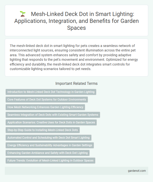 Mesh-Linked Deck Dot in Smart Lighting: Applications, Integration, and Benefits for Garden Spaces