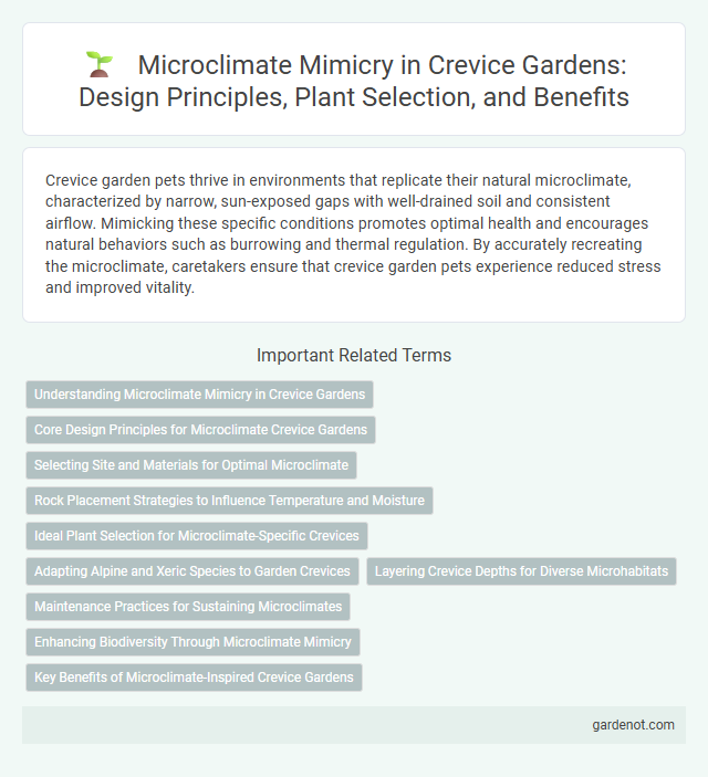 Microclimate Mimicry in Crevice Gardens: Design Principles, Plant Selection, and Benefits