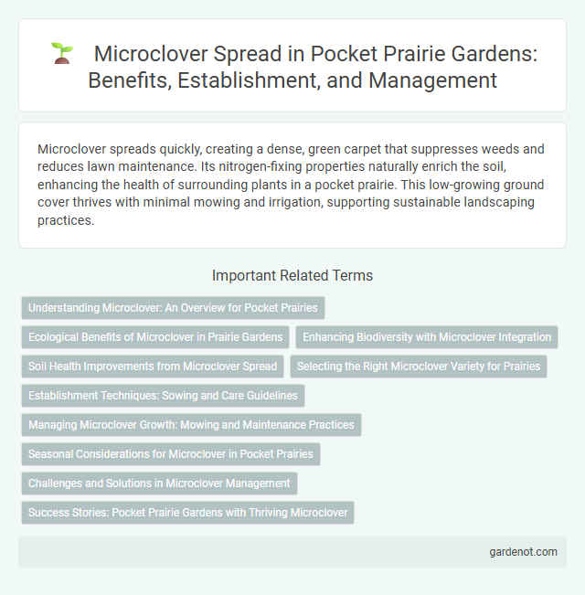 Microclover Spread in Pocket Prairie Gardens: Benefits, Establishment, and Management