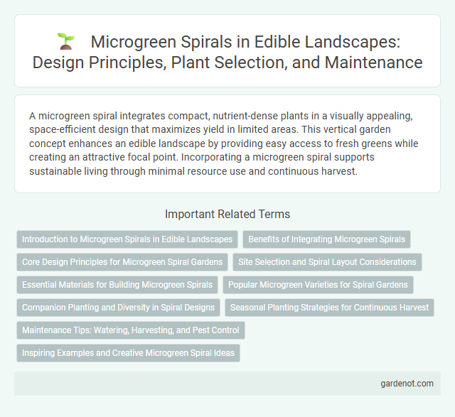 Microgreen Spirals in Edible Landscapes: Design Principles, Plant Selection, and Maintenance
