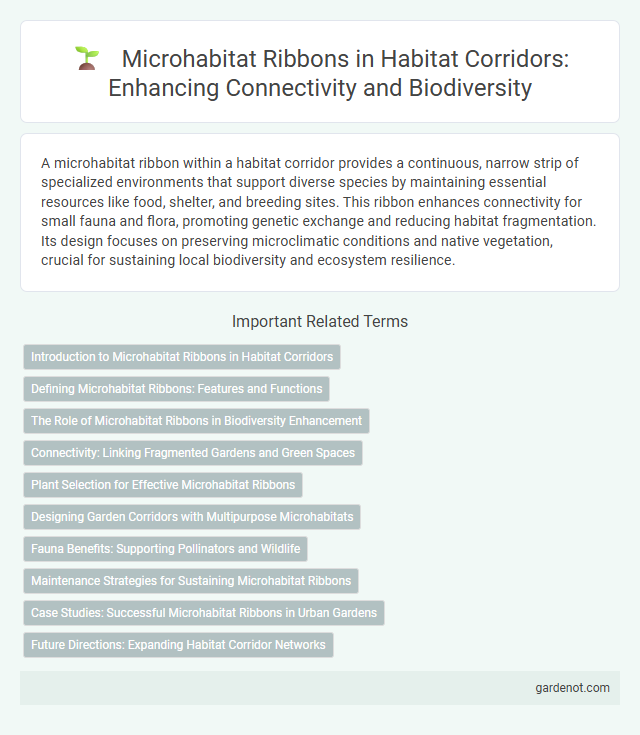 Microhabitat Ribbons in Habitat Corridors: Enhancing Connectivity and Biodiversity