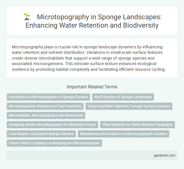 Microtopography in Sponge Landscapes: Enhancing Water Retention and Biodiversity