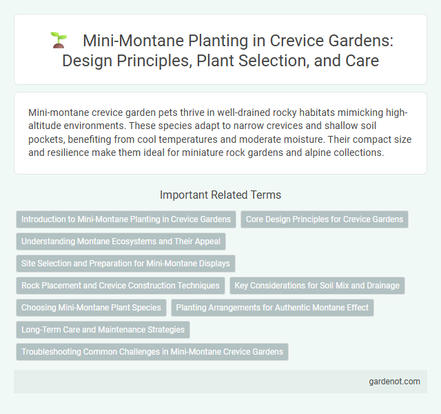 Mini-Montane Planting in Crevice Gardens: Design Principles, Plant Selection, and Care