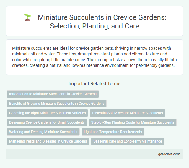 Miniature Succulents in Crevice Gardens: Selection, Planting, and Care