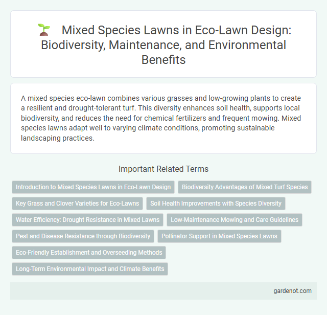 Mixed Species Lawns in Eco-Lawn Design: Biodiversity, Maintenance, and Environmental Benefits