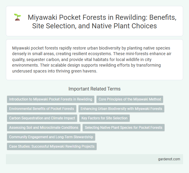 Miyawaki Pocket Forests in Rewilding: Benefits, Site Selection, and Native Plant Choices
