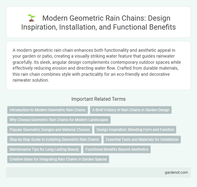 Modern Geometric Rain Chains: Design Inspiration, Installation, and Functional Benefits